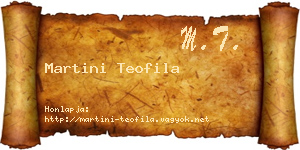 Martini Teofila névjegykártya